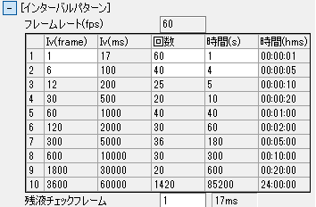 フレームレートの設定 フレームレート変更のイメージ画像